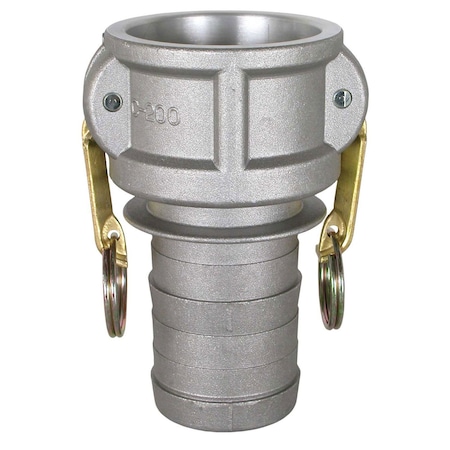 1-1/2in Aluminum Camlock Fitting, Male Barb X Female Coupler Thread